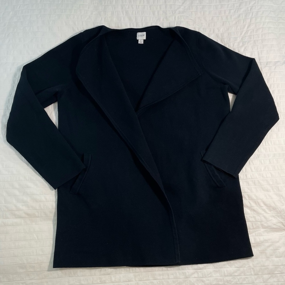 J. Crew Factory Vanessa Sweater Jacket - Black (Large / L) - Picture 8 of 10